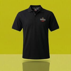Official Guinness Polo Shirt Men's XXL NWT Black with Logo